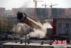 乌鲁木齐爆破城区开云电子球赛中国有限公司烟囱 供热“煤改气”工程正式启动